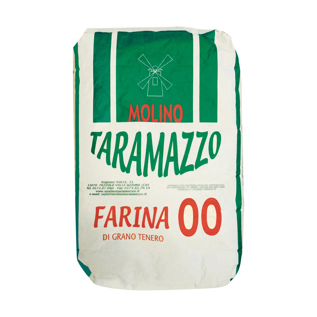 Farina 00 da 25 Kg sacco verde.